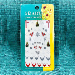 Christmas Nail Art Stickers Self Adhesive Snowflake Santa Claus Elk