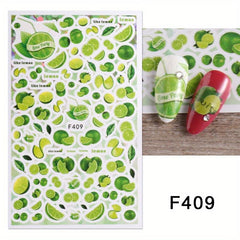 Summer Fruit Nail Art Stickers Decal for Women
