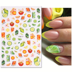 Summer Fruit Nail Art Stickers Decal for Women