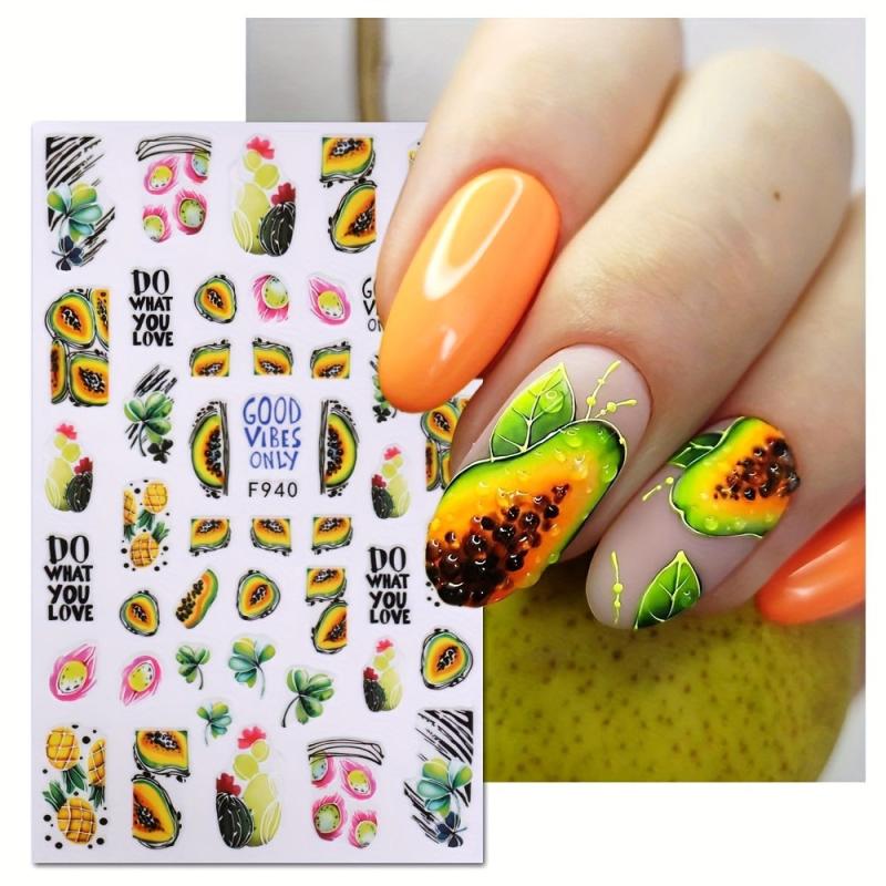 Summer Fruit Nail Art Stickers Decal for Women