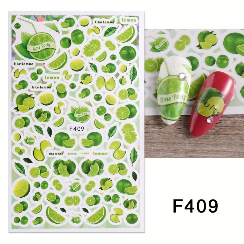 Summer Fruit Nail Art Stickers Decal for Women