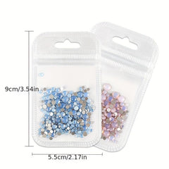Opal Crystal Rhinestone Nail Art Stickers Non Hotfix DIY Nail Decorations