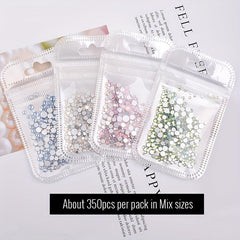 Opal Crystal Rhinestone Nail Art Stickers Non Hotfix DIY Nail Decorations