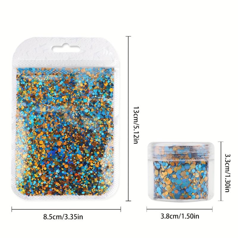 12 Colors Holographic Glitter Nail Supplies for Manicure Tips