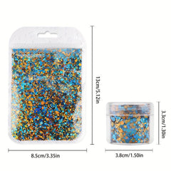 12 Colors Holographic Glitter Nail Supplies for Manicure Tips