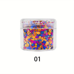 12 Colors Holographic Glitter Nail Supplies for Manicure Tips