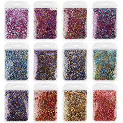 12 Colors Holographic Glitter Nail Supplies for Manicure Tips