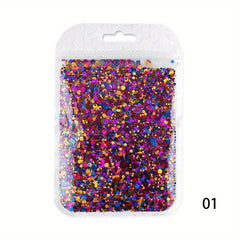 12 Colors Holographic Glitter Nail Supplies for Manicure Tips