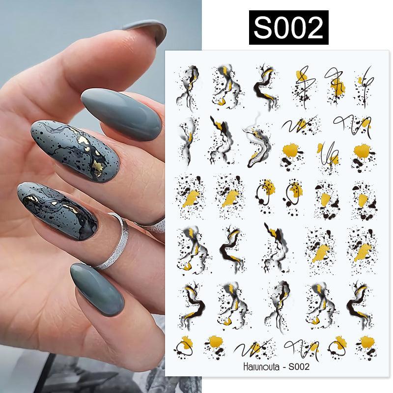 3D Nail Art Stickers Graffiti Decals Abstract Line DIY Manicure Decoration