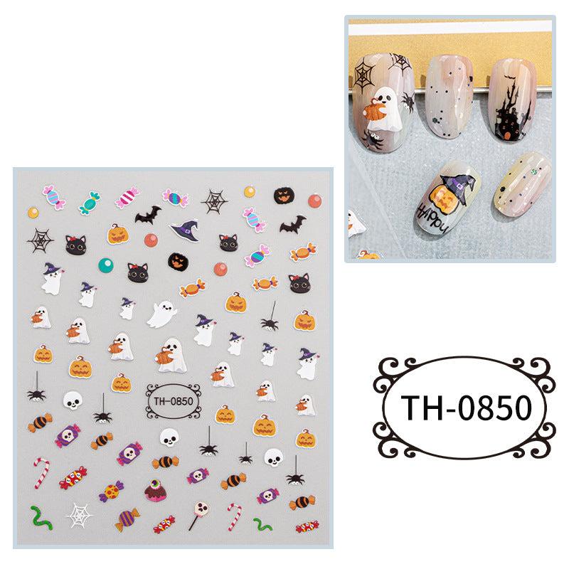 Halloween Nail Art Stickers Decals 3D Nail Decorations