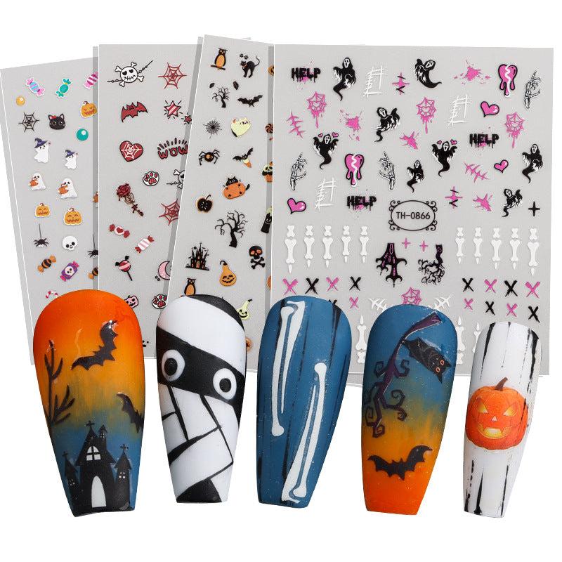 Halloween Nail Art Stickers Decals 3D Nail Decorations