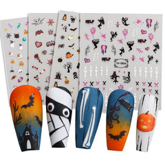Halloween Nail Art Stickers Decals 3D Nail Decorations