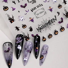 Halloween Nail Art Stickers Decals 3D Nail Decorations