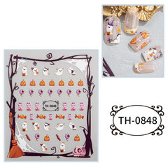 Halloween Nail Art Stickers Decals 3D Nail Decorations