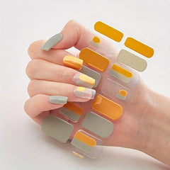 Bronze Nail Polish Stickers Self Adhesive Decal Strips Manicure Kit