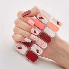 Bronze Nail Polish Stickers Self Adhesive Decal Strips Manicure Kit