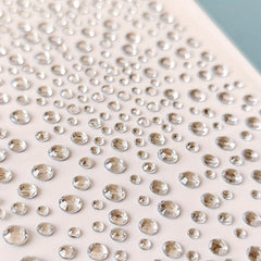 2 Rhinestone Nail Art Stickers 3-6mm Self-adhesive Gemstones