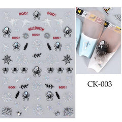 Halloween Nail Art Stickers Spider Skull Ghost E Nail Decals