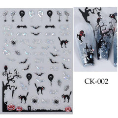 Halloween Nail Art Stickers Spider Skull Ghost E Nail Decals