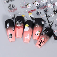 Halloween Nail Art Stickers Spider Skull Ghost E Nail Decals