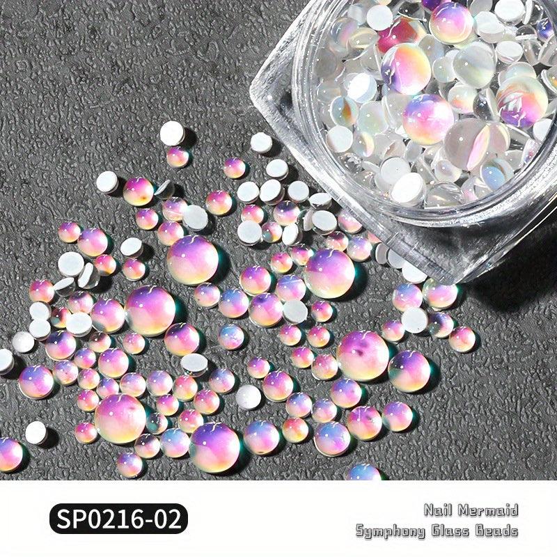 Aurora Mermaid Beads Pearl Cabochons for Jewelry Nail Art