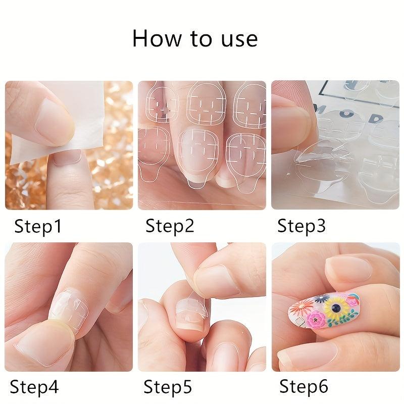 240pcs Double Sided Adhesive Tabs Nail Glue Sticker For Manicure