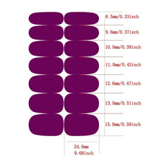 Solid Nail Polish Strips Retro Nail Wraps With File