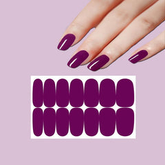 Solid Nail Polish Strips Retro Nail Wraps With File