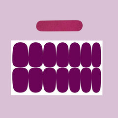 Solid Nail Polish Strips Retro Nail Wraps With File