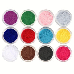 Velvet Powder 12 Set Candy Velvet Fur Powder DIY Nail Jewelry