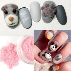 Velvet Powder 12 Set Candy Velvet Fur Powder DIY Nail Jewelry