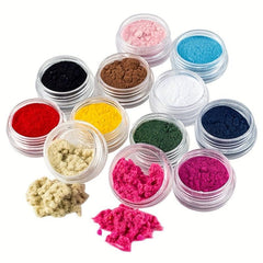 Velvet Powder 12 Set Candy Velvet Fur Powder DIY Nail Jewelry
