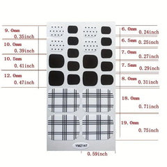 Red Full Wrap Nail Polish Stickers Self Adhesive Nail Art Decal Strips