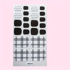 Red Full Wrap Nail Polish Stickers Self Adhesive Nail Art Decal Strips