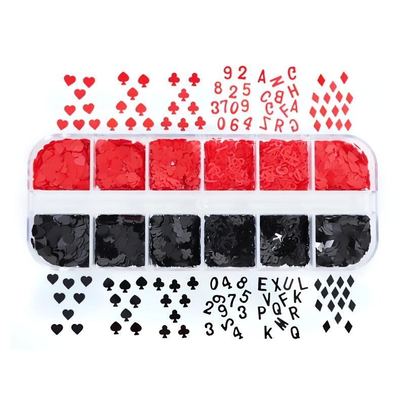 Geometric Nail Rhinestones & Flakes Manicure Decals Nail Charms