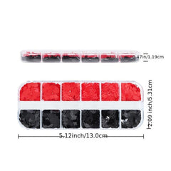 Geometric Nail Rhinestones & Flakes Manicure Decals Nail Charms