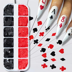 Geometric Nail Rhinestones & Flakes Manicure Decals Nail Charms