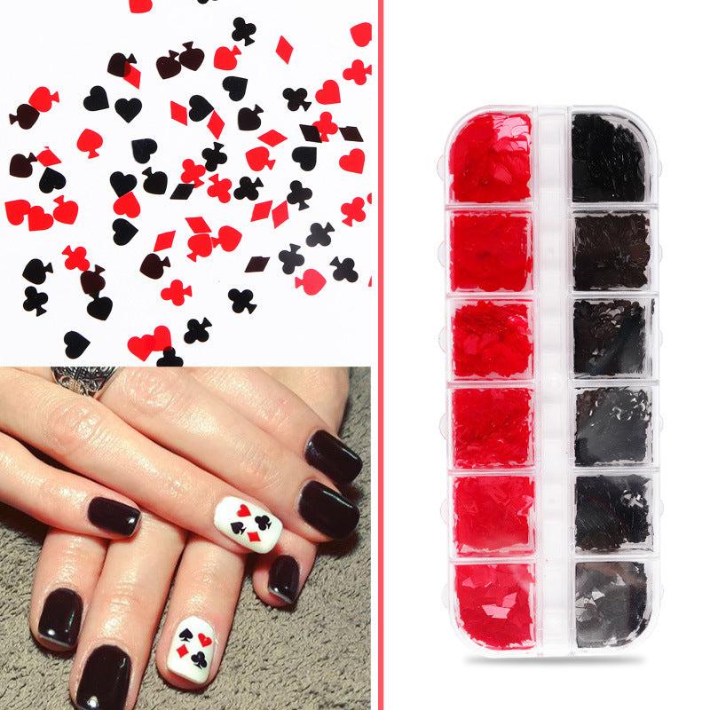Geometric Nail Rhinestones & Flakes Manicure Decals Nail Charms