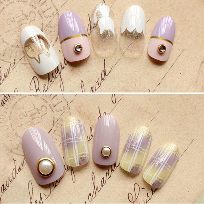 200Pcs 3D Nail Art Decorations 4mm Colorful Rhjsonestones Pearl Charm