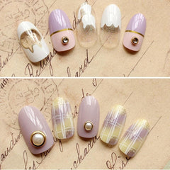 200Pcs 3D Nail Art Decorations 4mm Colorful Rhjsonestones Pearl Charm