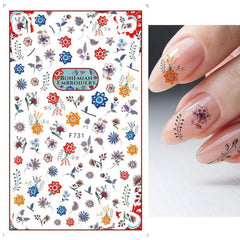 1 Pcs Flower Nail Stickers For Nail Art Self Adhesive Stickers For Women Nails