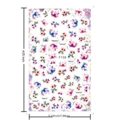 1 Pcs Flower Nail Stickers For Nail Art Self Adhesive Stickers For Women Nails