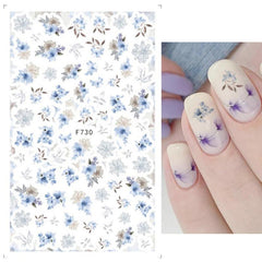 1 Pcs Flower Nail Stickers For Nail Art Self Adhesive Stickers For Women Nails