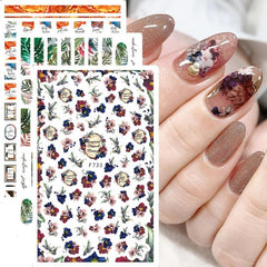 1 Pcs Flower Nail Stickers For Nail Art Self Adhesive Stickers For Women Nails