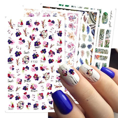 1 Pcs Flower Nail Stickers For Nail Art Self Adhesive Stickers For Women Nails