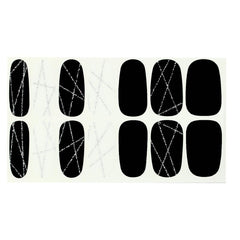 Glitter Nail Polish Stickers Self Adhesive Decal Strips With Manicure Kit