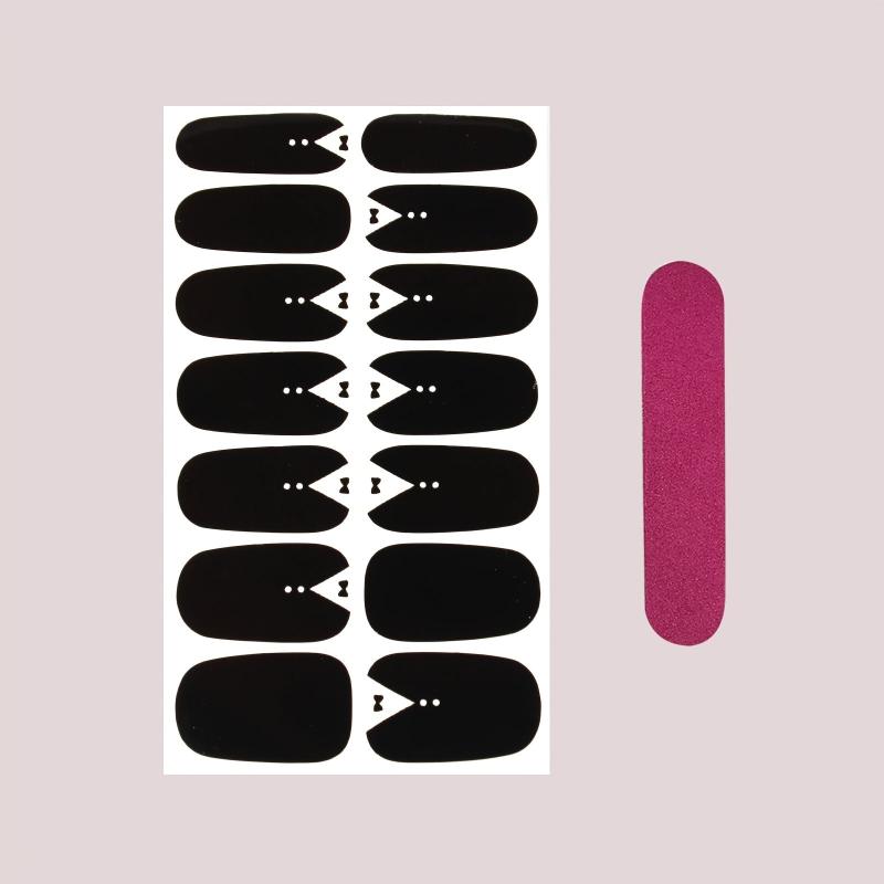 Glitter Nail Polish Stickers Self Adhesive Decal Strips With Manicure Kit