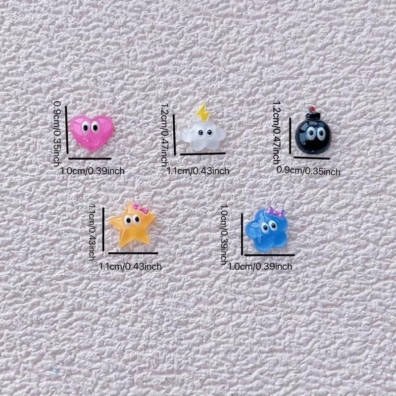 50pcs Cartoon Nail Art Charms Resin 3D Nail Art Accessories DIY Nail Salon