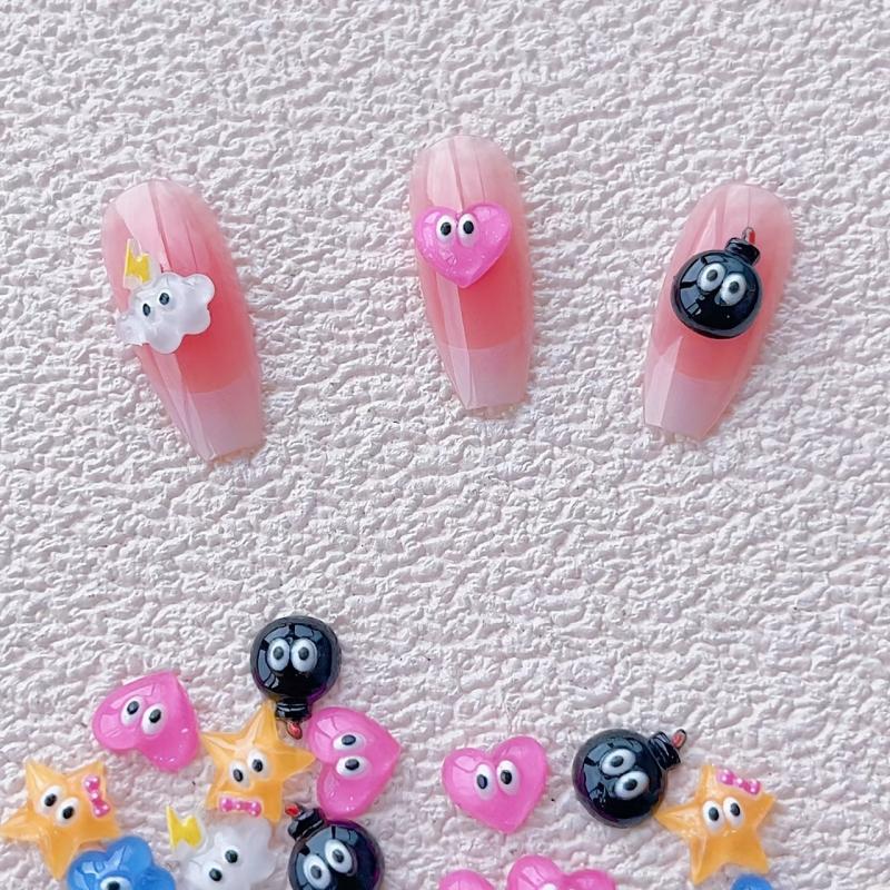 50pcs Cartoon Nail Art Charms Resin 3D Nail Art Accessories DIY Nail Salon