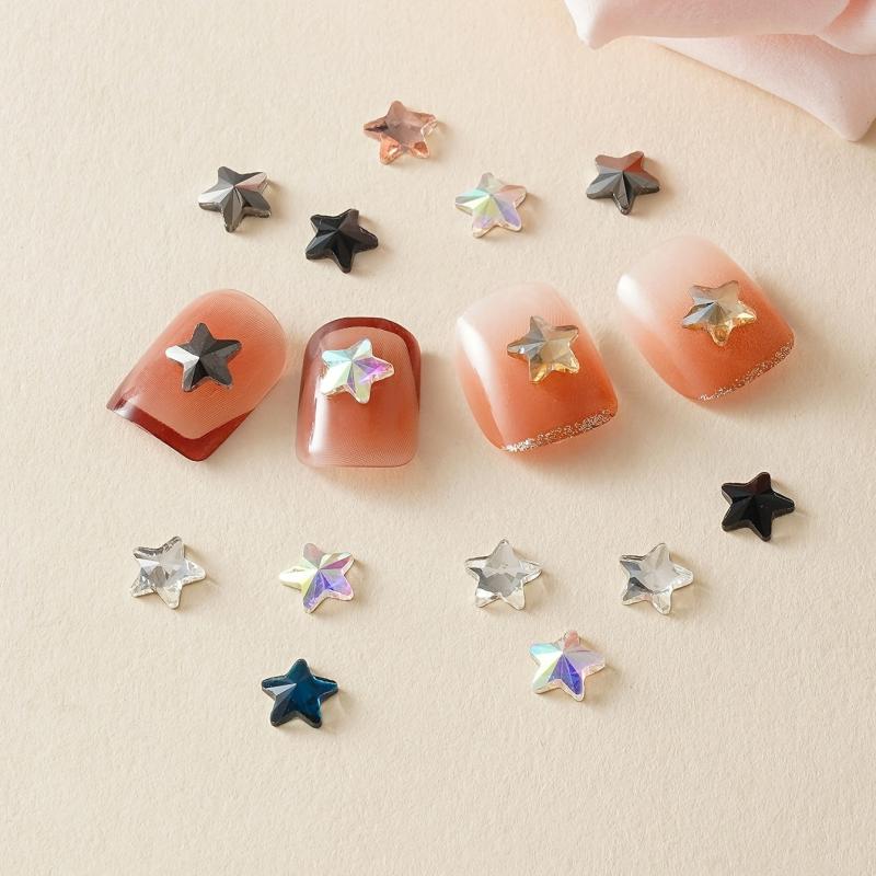 16 Pcs 3D Star Nail Stickers Self Adhesive Nail Art Decorations